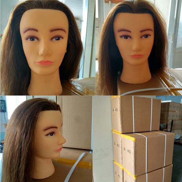 Human hair training mannequin head CanadaLP124